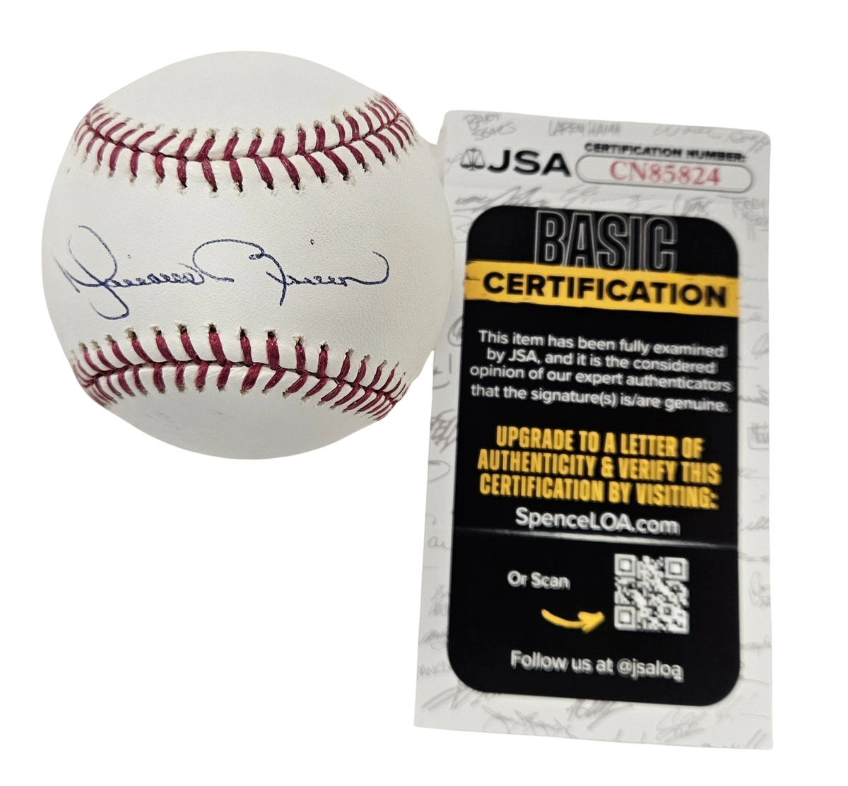 Pelota firmada por Mariano Rivera